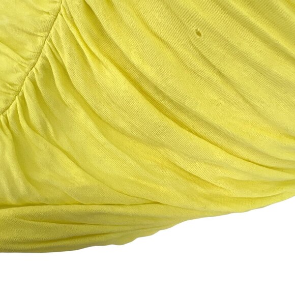 Alice & Olivia Air Ruched Open Back Sleeveless Bodycon Dress Lime Yellow Small - Picture 9 of 12